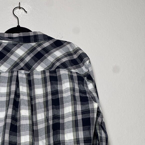Levis Shirt Button Up Pockets Men XL White Checkered Plaid Western Rodeo Cowboy - Picture 9 of 16